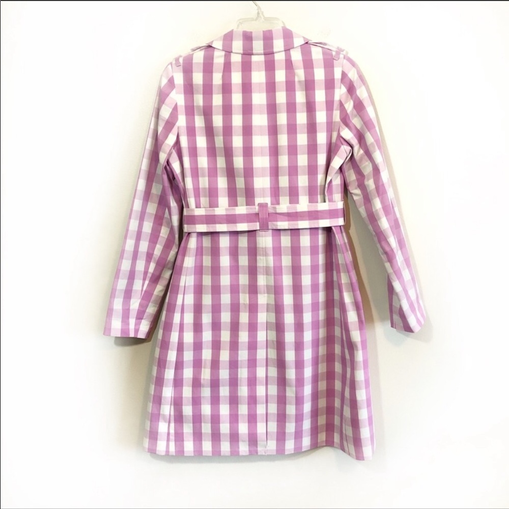 J Crew icon trench coat oversized gingham SPR 2019 - Picture 4 of 8